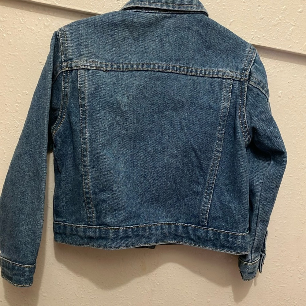 SHEIN Kids Blue Denim Jacket with Unicorn and Rainbow Embroidery - Picture 2 of 2